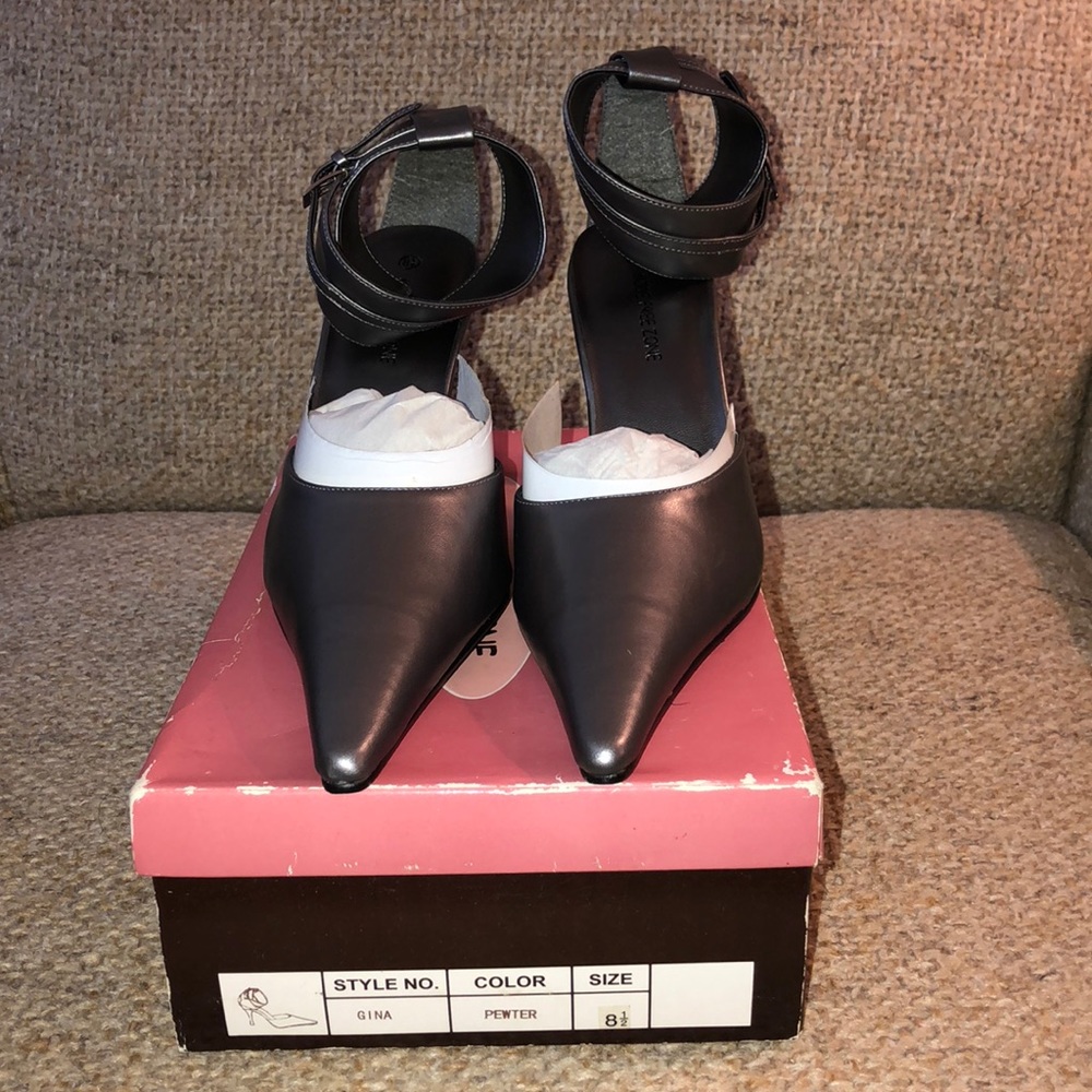 Brand new pewter heels